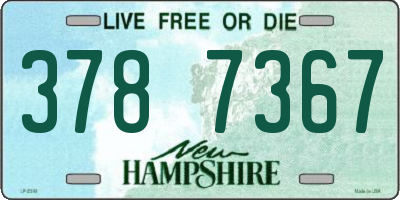 NH license plate 3787367