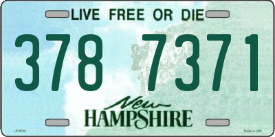 NH license plate 3787371