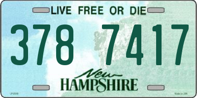 NH license plate 3787417