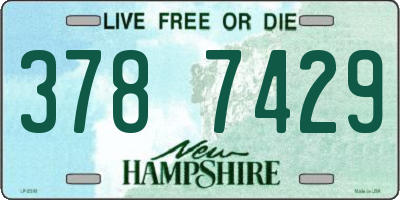 NH license plate 3787429