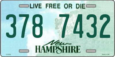 NH license plate 3787432