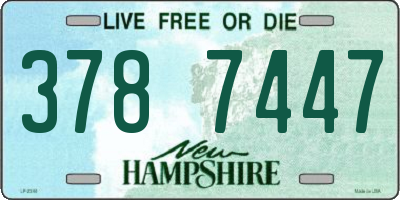 NH license plate 3787447