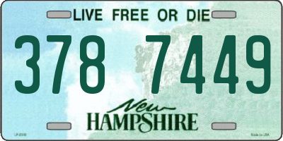 NH license plate 3787449