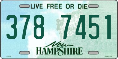 NH license plate 3787451