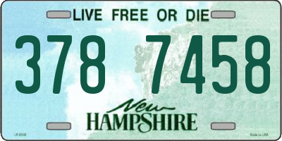 NH license plate 3787458