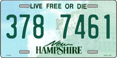NH license plate 3787461