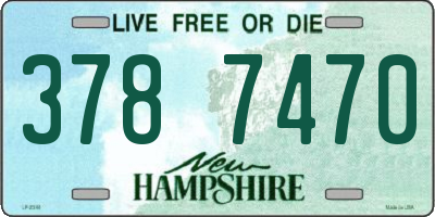 NH license plate 3787470