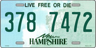 NH license plate 3787472