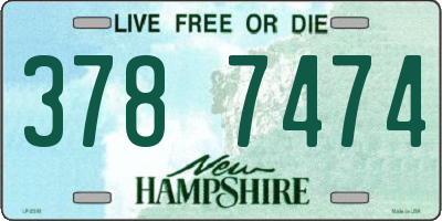 NH license plate 3787474