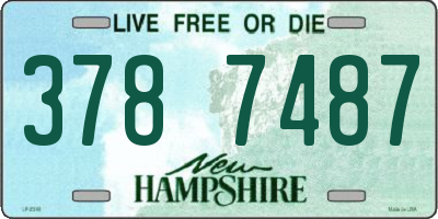 NH license plate 3787487
