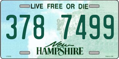 NH license plate 3787499