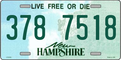 NH license plate 3787518