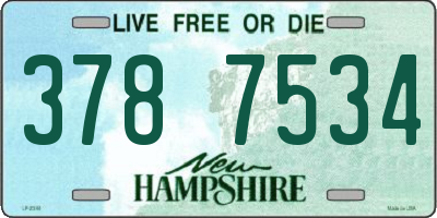 NH license plate 3787534