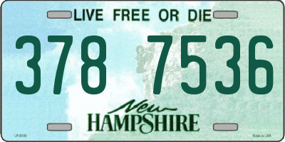 NH license plate 3787536