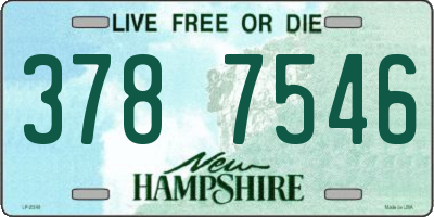 NH license plate 3787546