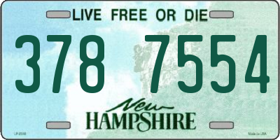 NH license plate 3787554