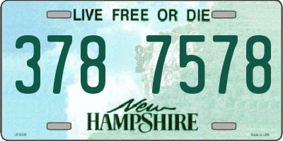 NH license plate 3787578