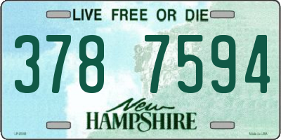 NH license plate 3787594