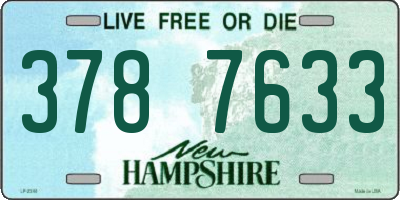 NH license plate 3787633