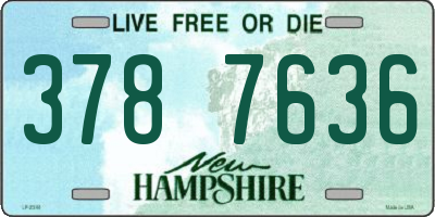 NH license plate 3787636