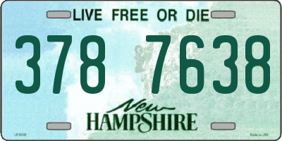 NH license plate 3787638