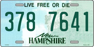 NH license plate 3787641
