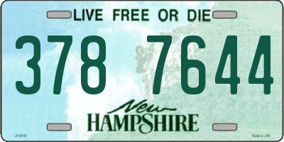NH license plate 3787644