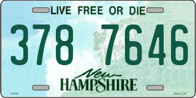 NH license plate 3787646