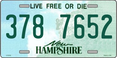 NH license plate 3787652
