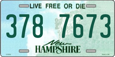 NH license plate 3787673