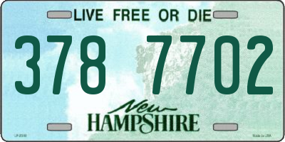 NH license plate 3787702