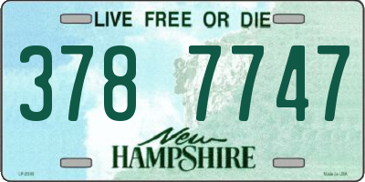NH license plate 3787747