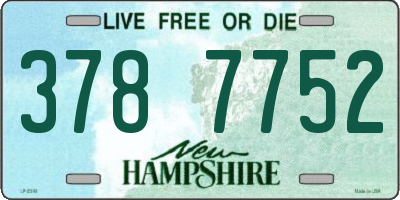 NH license plate 3787752