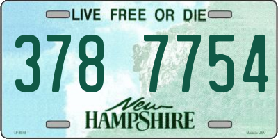 NH license plate 3787754