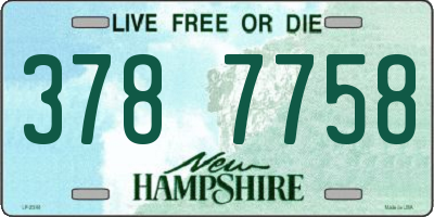 NH license plate 3787758