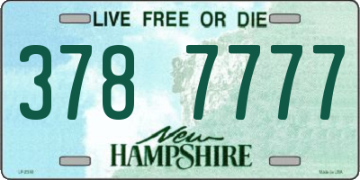 NH license plate 3787777