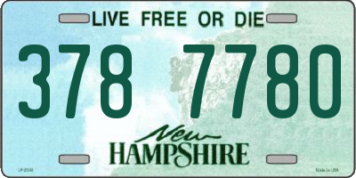 NH license plate 3787780