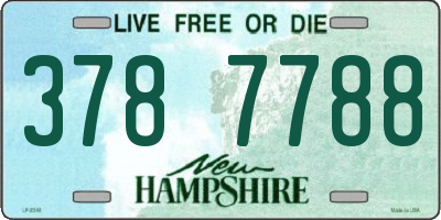 NH license plate 3787788