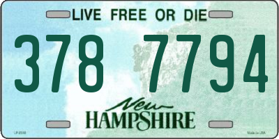 NH license plate 3787794
