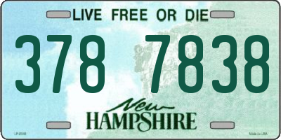 NH license plate 3787838