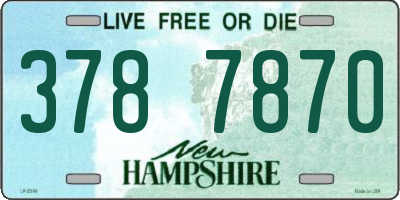 NH license plate 3787870