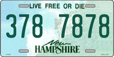NH license plate 3787878