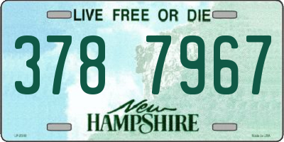 NH license plate 3787967