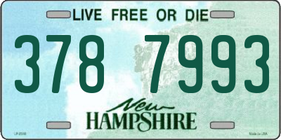 NH license plate 3787993
