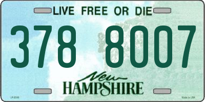 NH license plate 3788007