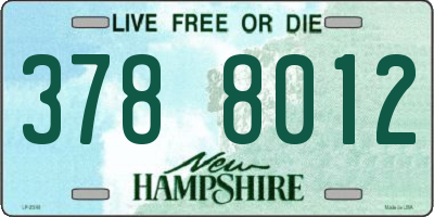 NH license plate 3788012