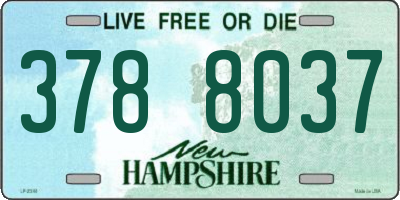 NH license plate 3788037
