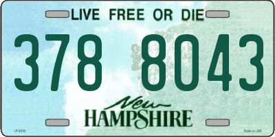 NH license plate 3788043