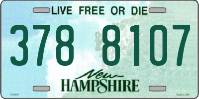 NH license plate 3788107