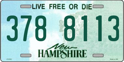 NH license plate 3788113
